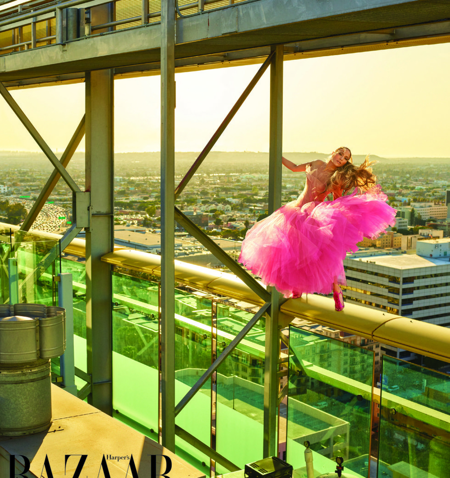 TENTEN Wilshire Rooftop Jennifer Lopez Harper's Bazaar Photoshoot