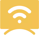 Yellow Wifi TV Icon